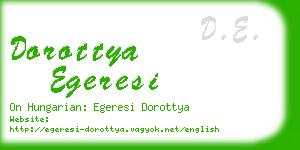 dorottya egeresi business card